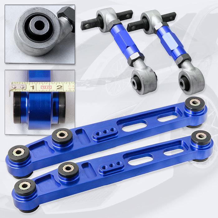92-95 civic 94-01 integra rear lower control arm rear camber kit lca arms blue