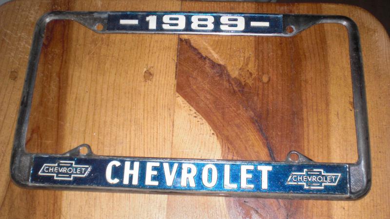 1989 chevy car truck chrome license plate frame