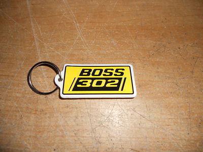 1969 1970 ford mustang boss 302 keychain keyring yellow