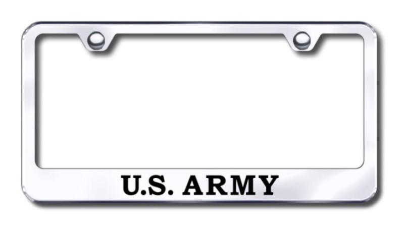 U.s. army  engraved chrome license plate frame made in usa genuine