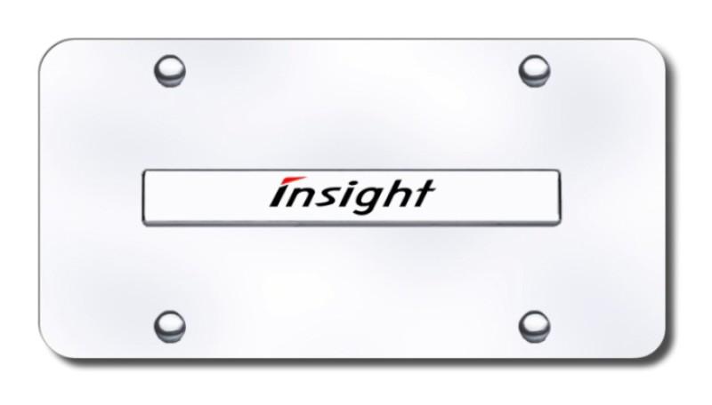 Honda insight name chrome on chrome license plate made in usa genuine