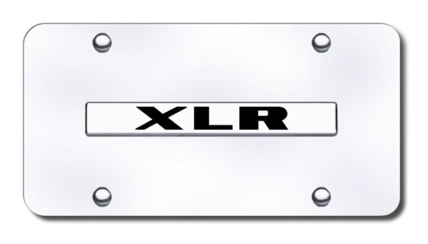 Cadillac xlr name chrome on chrome license plate made in usa genuine