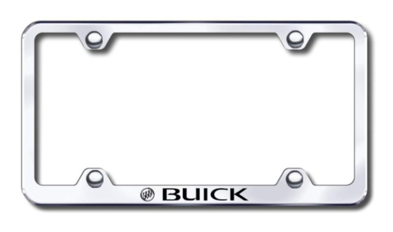 Gm buick wide body  engraved chrome license plate frame made in usa genuine