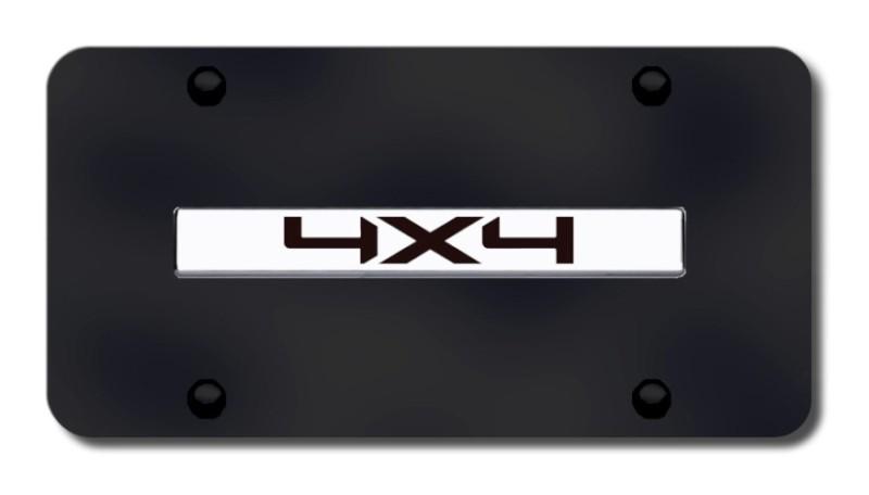 4x4 name chrome on black license plate made in usa genuine