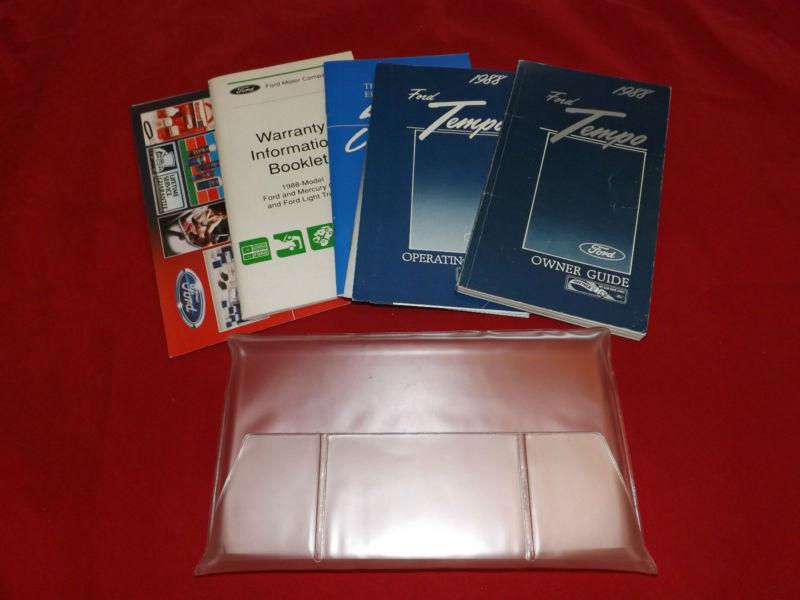 1988 ford tempo owner's manual guide warranty information book operating guide
