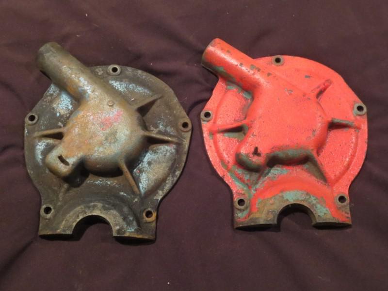Pair of two original vintage ford flathead timing covers - 1940's-1950's?