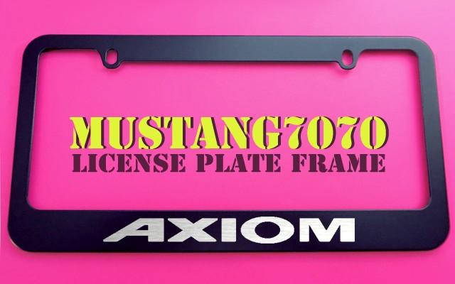 1 brand new isuzu axiom black metal license plate frame + screw caps