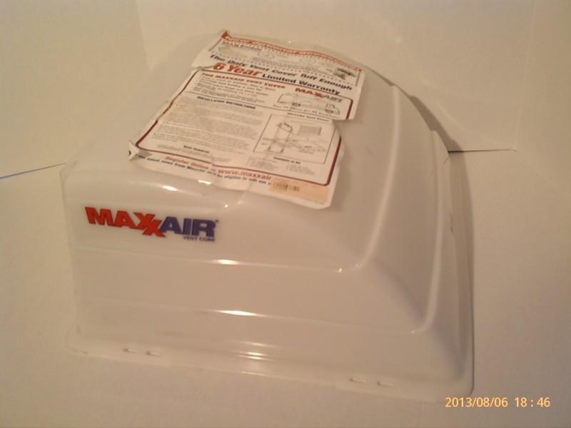 Maxx air rv roof vent translucent white with mounting hardware and instructions