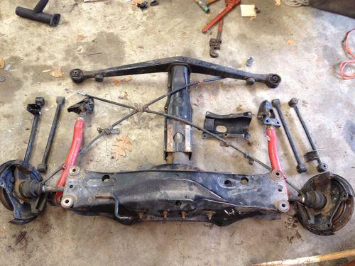 02-05 subaru wrx rear subframe differential lateral links complete rear assembly