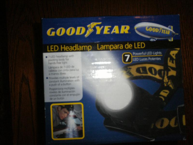 New goodyear led headlamp hands free emergency roadside light flat tire camping