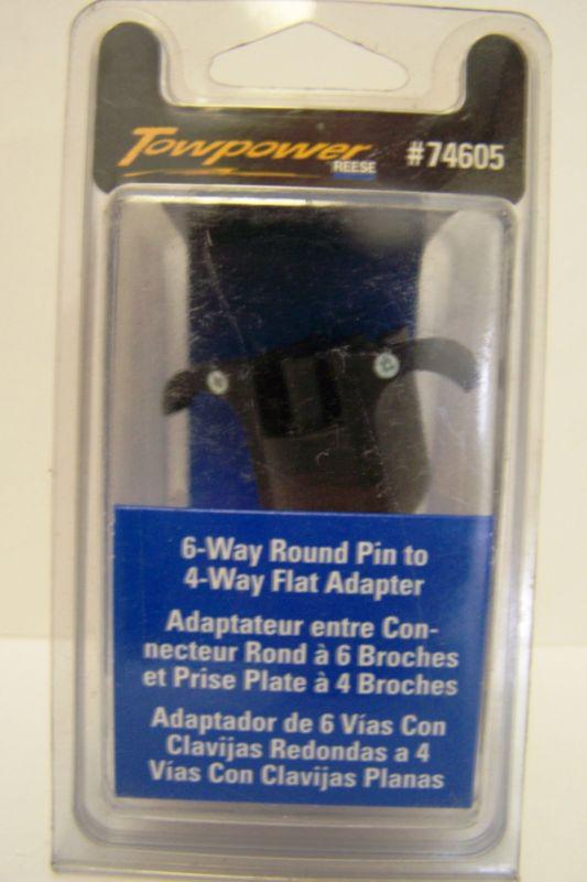 New towpower reese # 74605 6-way round pin to 4-way flat adapter