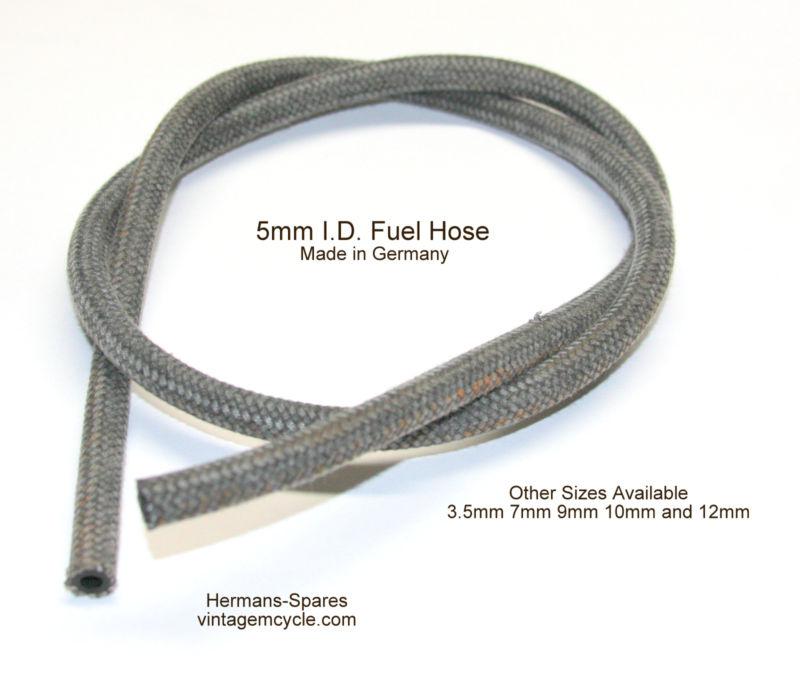  german 5mm vw  european gasoline diesel fuel hose braided cloth - 1 meter 