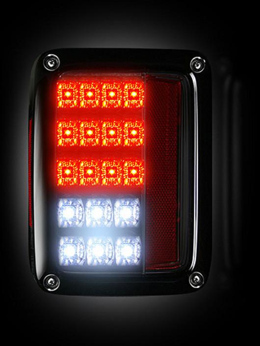 07-13 jeep wrangler smoked recon led taillights tail lights jk new