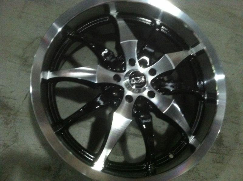 New set of (4) 17x7 adr venomous wheels 5x100 5x114.3 +42 black machined