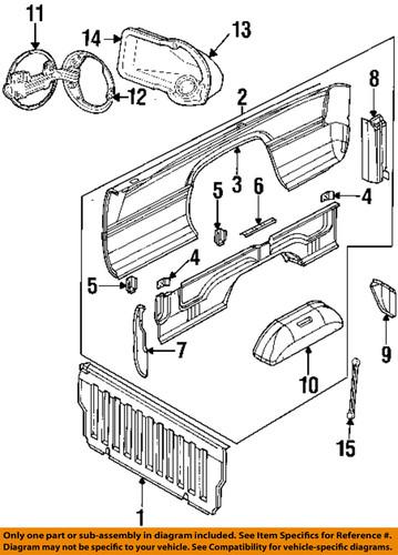 Dodge oem 52018379 front & side panels-pick up box-filler pocket