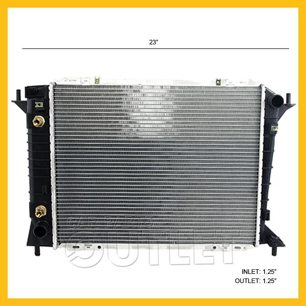 94-97 merciru cougar xr7 cooling radiator 4.6l v8 at auto w/toc ford thunderbird