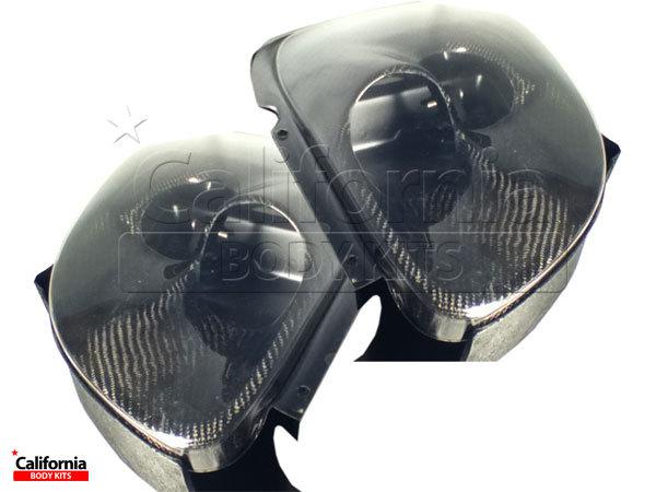 Cbk carbon fiber cwes headlight housings & clear lenses mazda rx-7 fd3s 93-97 us