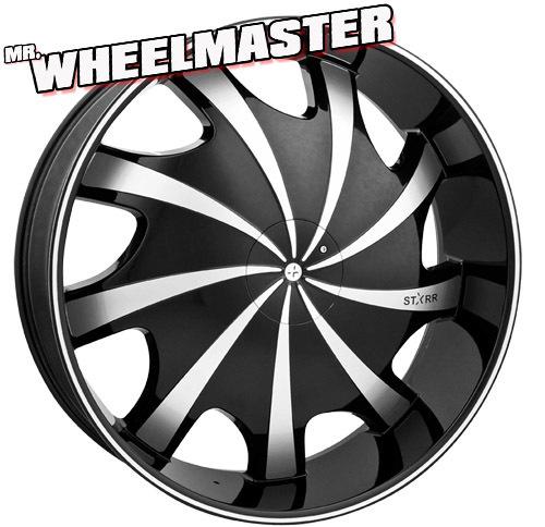  (4) 24 inch wheels starr 569 bear  24x9.5 6x135/139 +30 black/machine