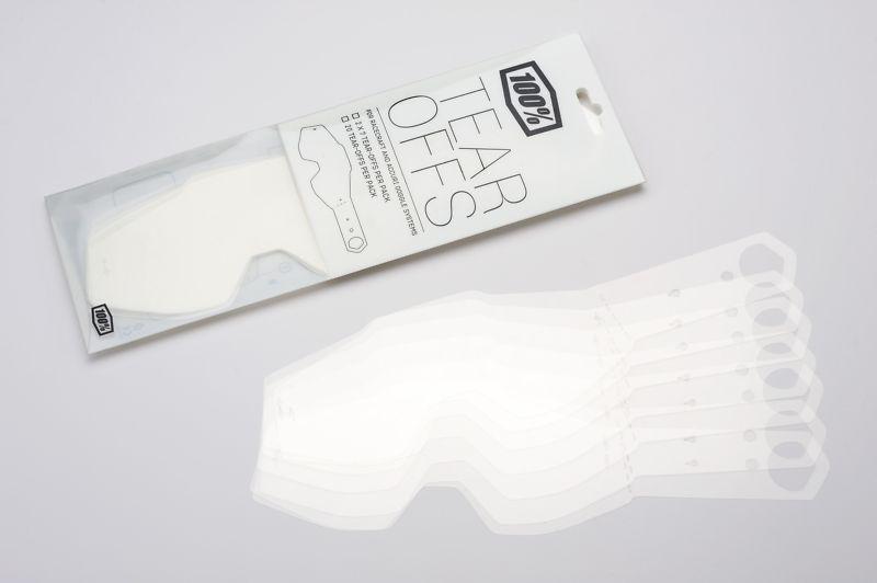 100% laminated goggle tear-offs clear
