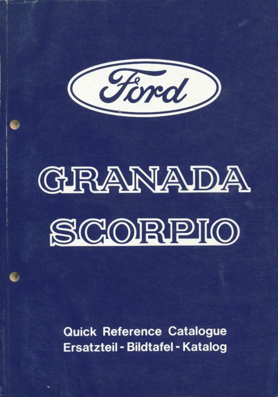 1985 ford granada & scorpio quick reference catalogue
