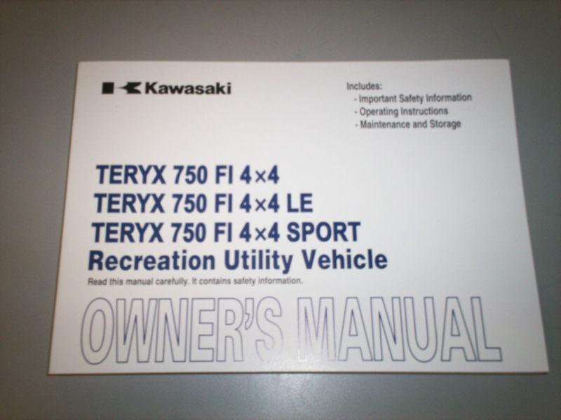 New kawasaki owners manual 2011 teryx 750 fi 4x4 le and sport recreation vehicle