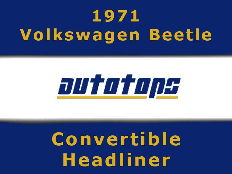1971 vw volkswagen beetle convertible top headliner head liner