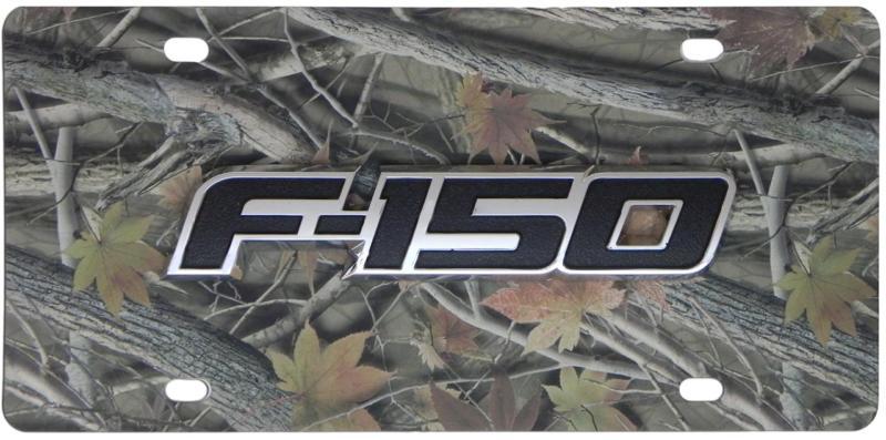 New stainless steel license plate - camo ford f-150