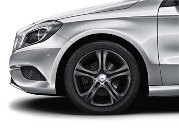 Mercedes-benz 2013-2014 cla 17" 5-twin-spoke 7.5x17 et 52.5 tremolite metallic