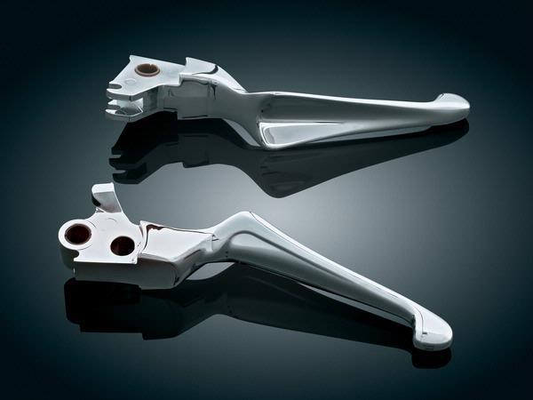 Kuryakyn 1036 chrome boss blades handlebar hand levers for 99-06 harley softail