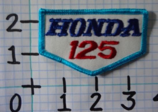 Vintage nos honda 125 motorcycle patch from the 70's 005