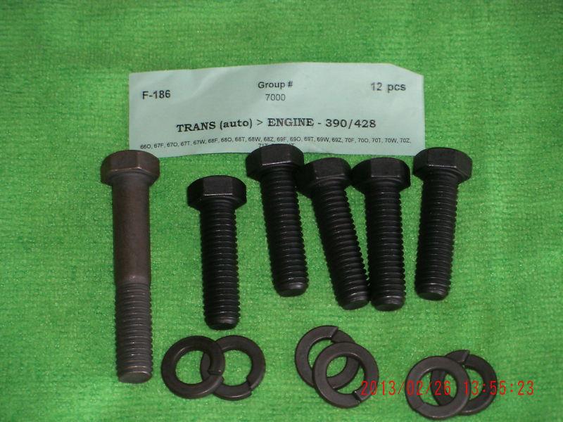 Ford 390-428 automatic transmission bell housing bolts (item#245a)