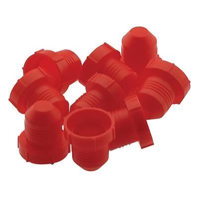 Fragola 900906 fitting cap -8 an male plastic red set of 10