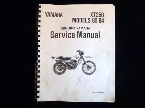 Yamaha xt250 models 80-84 factory service manual