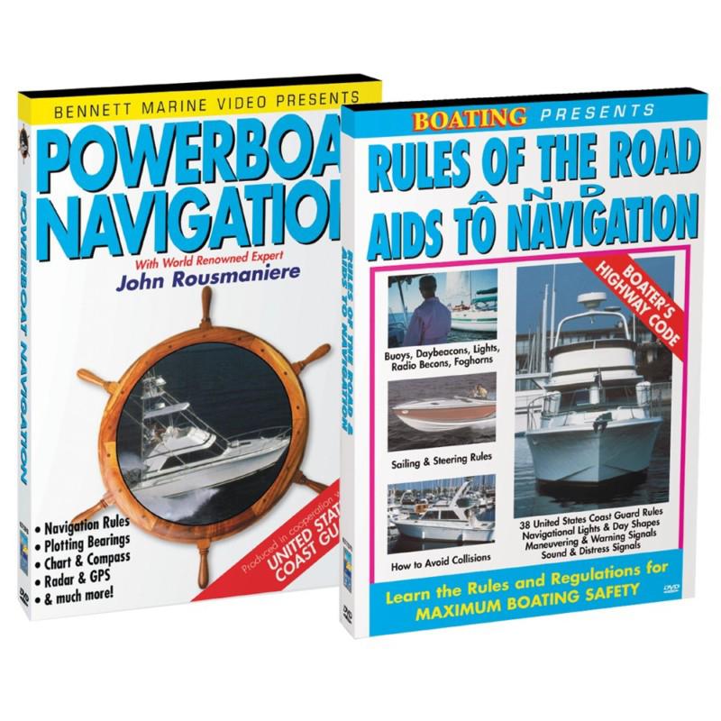 Bennett dvd marine navigation dvd set w/powerboat navigation & rules of the road