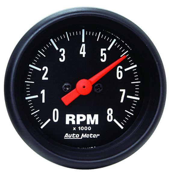 Auto meter 2698 z series 2 1/16" in-dash electric tachometer 8,000 rpm