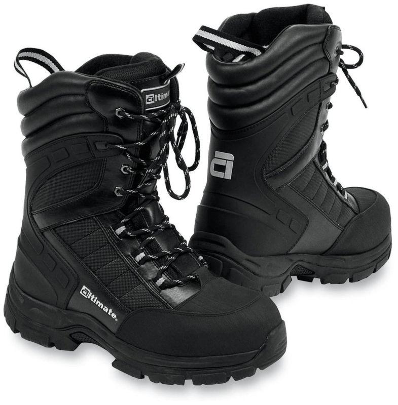 New altimate black hawk ops winter snowmobile boots, black, us-8