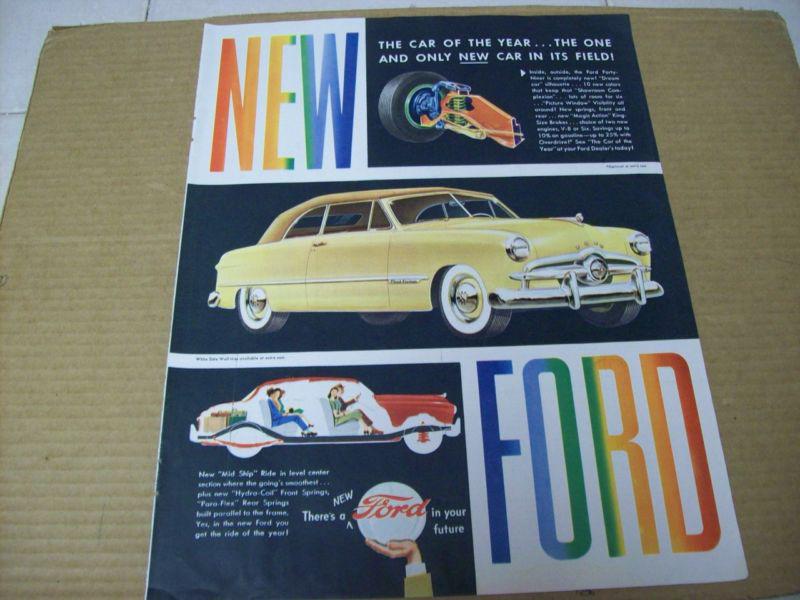 1949 ford  convertible  advertisement, vintage  ad