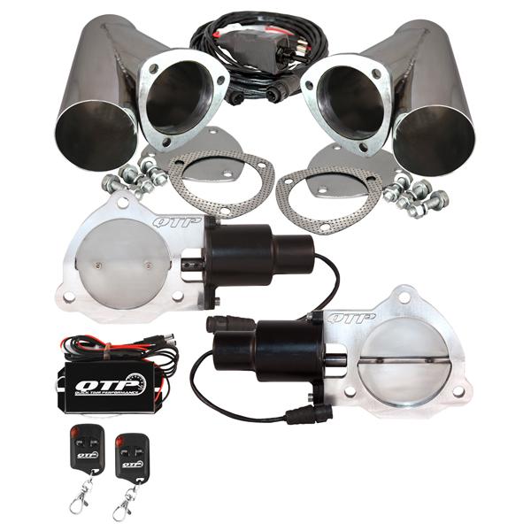 Find QTP QTEC80CPSK Dual 4" Electric Exhaust Valves Stainless Cutouts