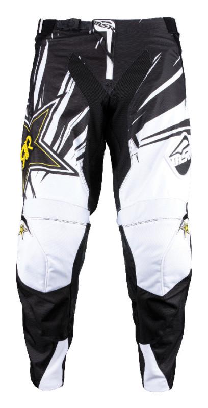 Msr rockstar energy white black 34 dirt bike pants motocross mx atv race gear