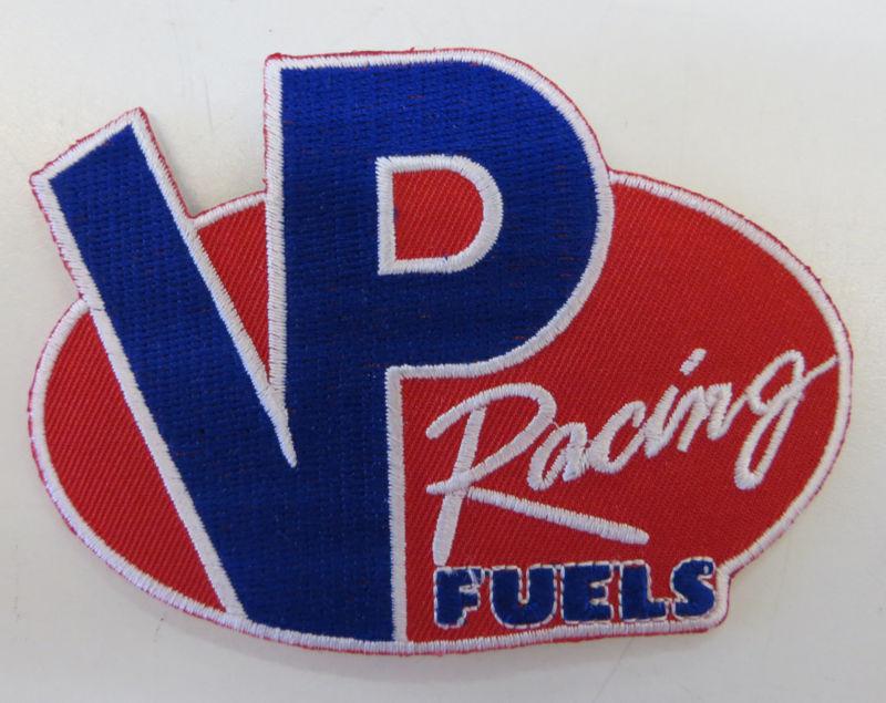Vp racing fuels embroidered sew-on patch, 4" x 2.75", new