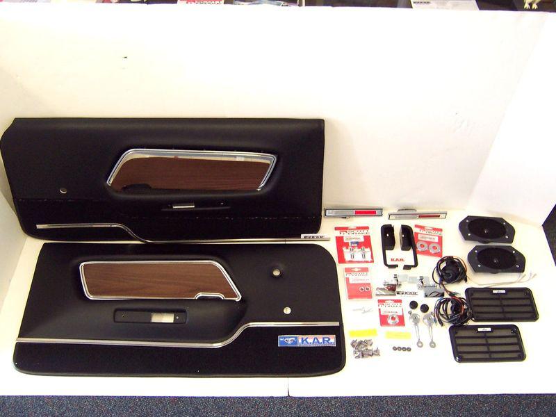 1970 mustang sportsroof mach1 boss-302 boss-429 deluxe door panel kit w/speakers