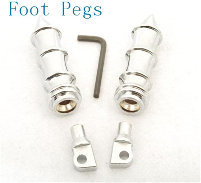 Spike passenger motorcycle rear foot peg fit harley touring electra glide dyna
