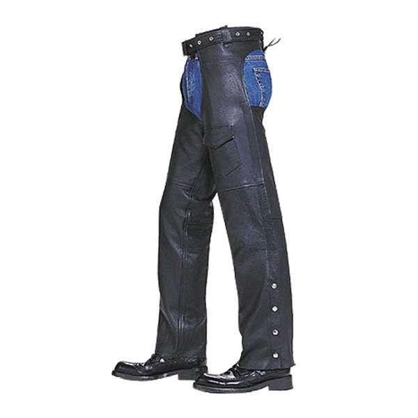 Mens/womans solid cowhide leather motorcycle biker chaps ~2xlarge 2xl