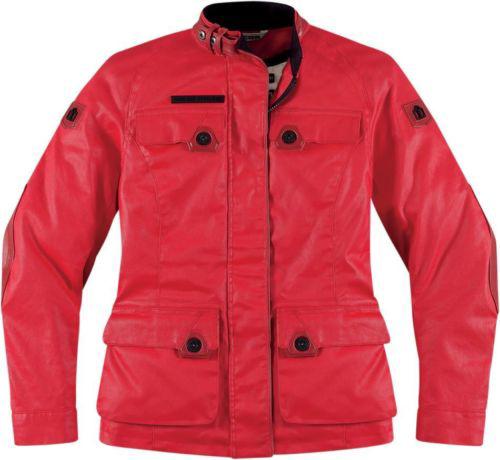 Icon womens one thousand akorp motorcycle jacket mischief red x-small 2822-0521