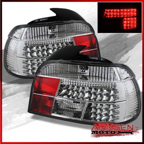 97-00 bmw e39 5-series philips-led perform tail lights rear brake lamps pair