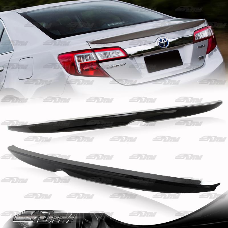 2012-2013 toyota camry bolt-on black painted abs plastic rear trunk spoiler wing