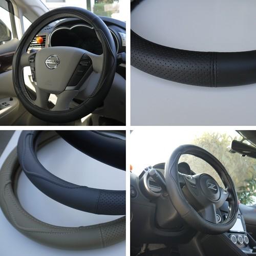 New steering wheel cover 57001 circle cool leather honda toyota black civic 370z