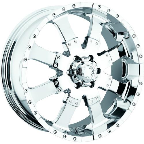 17x8 chrome ultra goliath (224) wheels 6x5.5 +10 gmc k-1500 c-2500 pickup 6lug