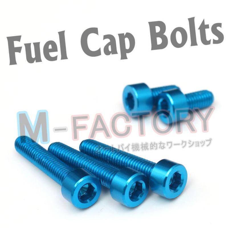Blue cnc petrol fuel cap bolts screws ducati monster s2r 800 1000 s4r s4rs