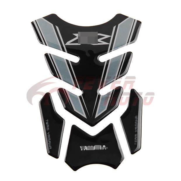 For yamaha gray black rubber motorcycle protective gas fuel tank pad cover cap